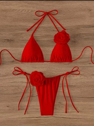 Cross-Border 2024 New Arrival Fashion Multicolor Print Seaside Sexy Split Swimsuit Bikini Export Bikini - Image 6