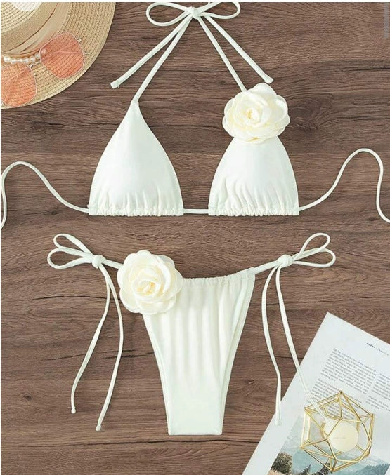 Cross-Border 2024 New Arrival Fashion Multicolor Print Seaside Sexy Split Swimsuit Bikini Export Bikini - Image 8
