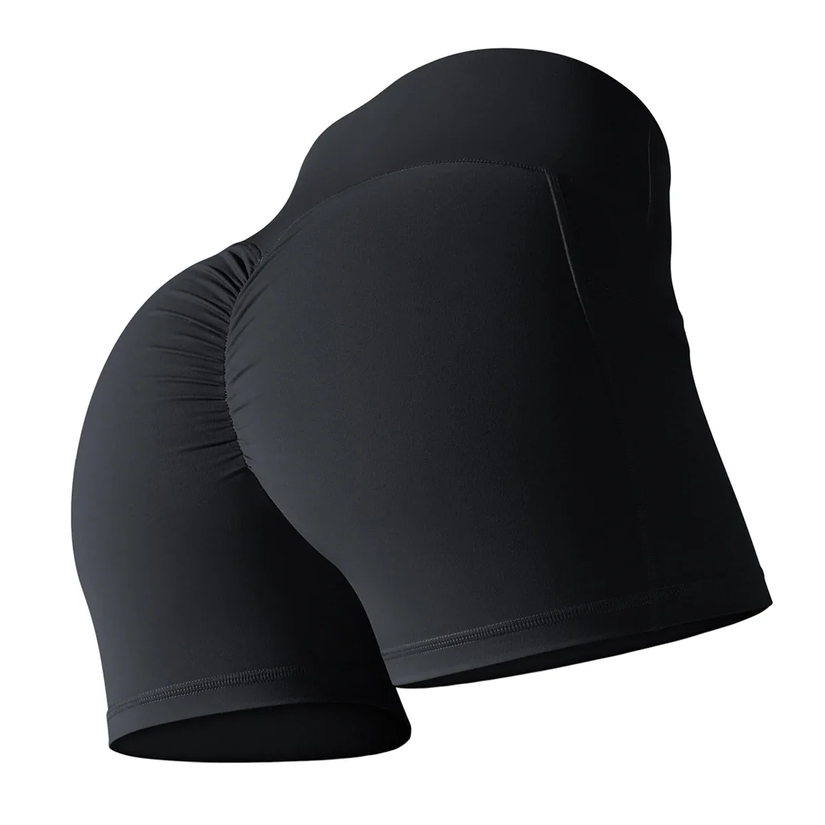 Cross Waist Naked Feel Yoga Shorts Women Gym Shorts Fitness Runnning Shorts Squats Scrunch Butt Squat Proof Shorts With Packet - Image 9