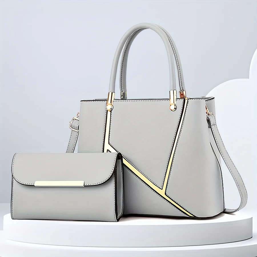 Crossbody Bag 2pcs Set Fashionable Handbag New Style Women's Shoulder Bag Small Wallet Carry-On Bag - Image 6