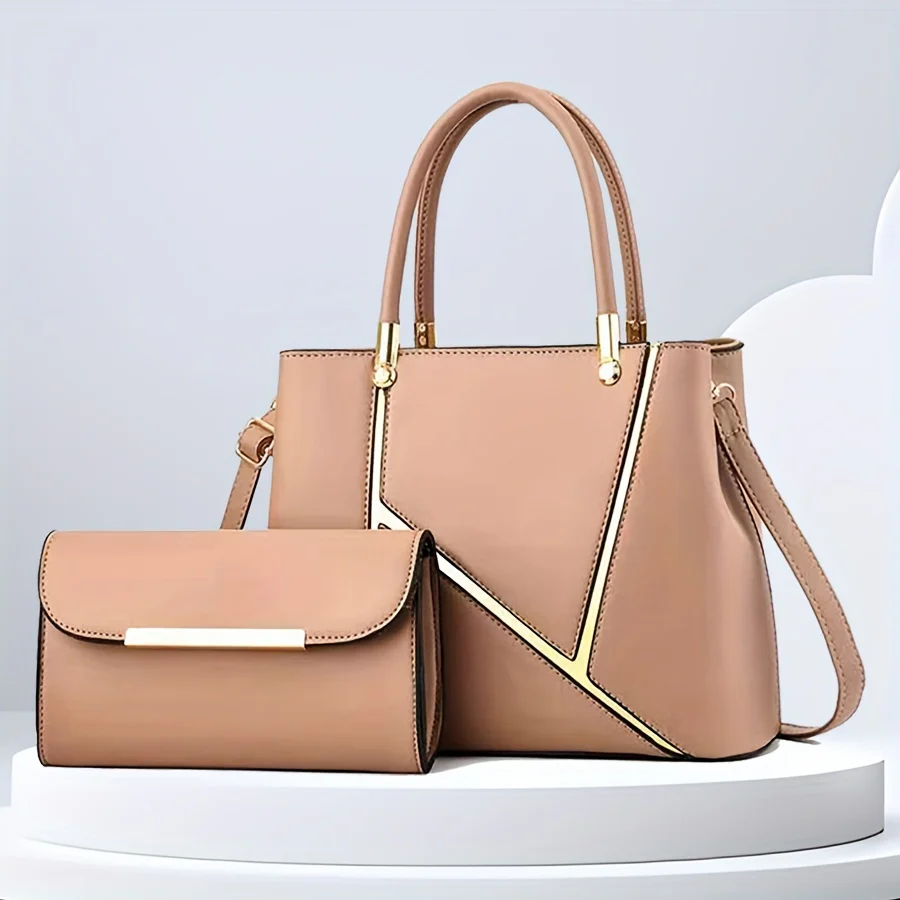 Crossbody Bag 2pcs Set Fashionable Handbag New Style Women's Shoulder Bag Small Wallet Carry-On Bag - Image 7