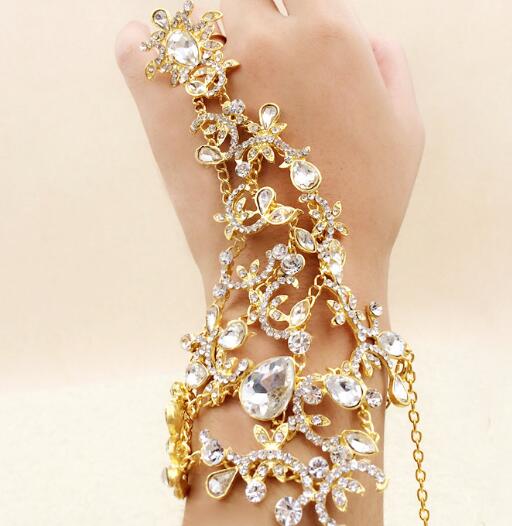 Crystal Bridal Bracelet / Wedding Dress Accessories Hand Chains Bracelets Jewelry bridal Bracelets &amp; Bangles - Image 2