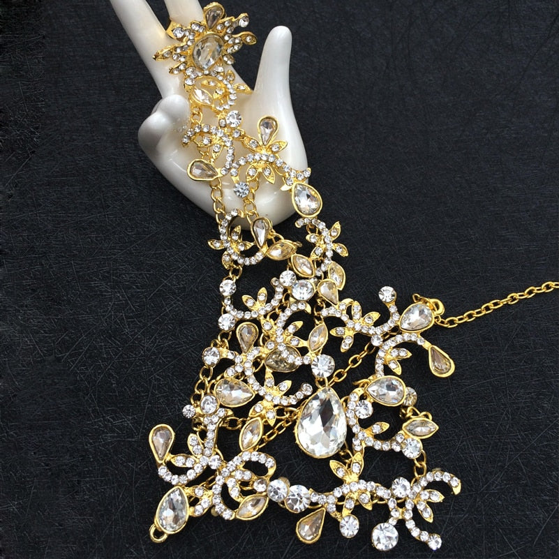 Crystal Bridal Bracelet / Wedding Dress Accessories Hand Chains Bracelets Jewelry bridal Bracelets &amp; Bangles - Image 5