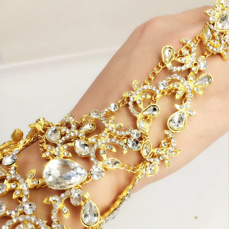 Crystal Bridal Bracelet / Wedding Dress Accessories Hand Chains Bracelets Jewelry bridal Bracelets &amp; Bangles - Image 6