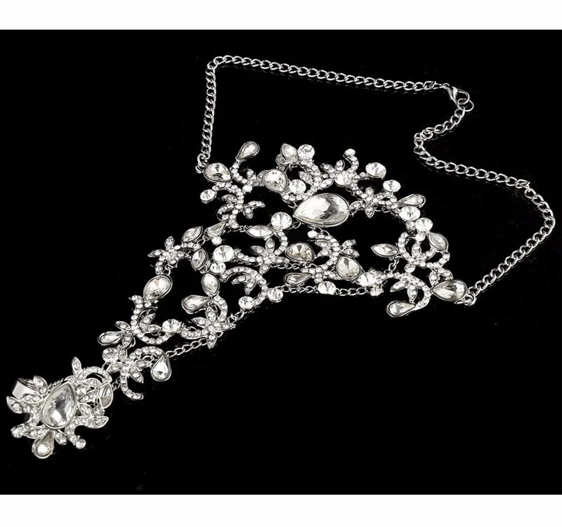 Crystal Bridal Bracelet / Wedding Dress Accessories Hand Chains Bracelets Jewelry bridal Bracelets &amp; Bangles - Image 8
