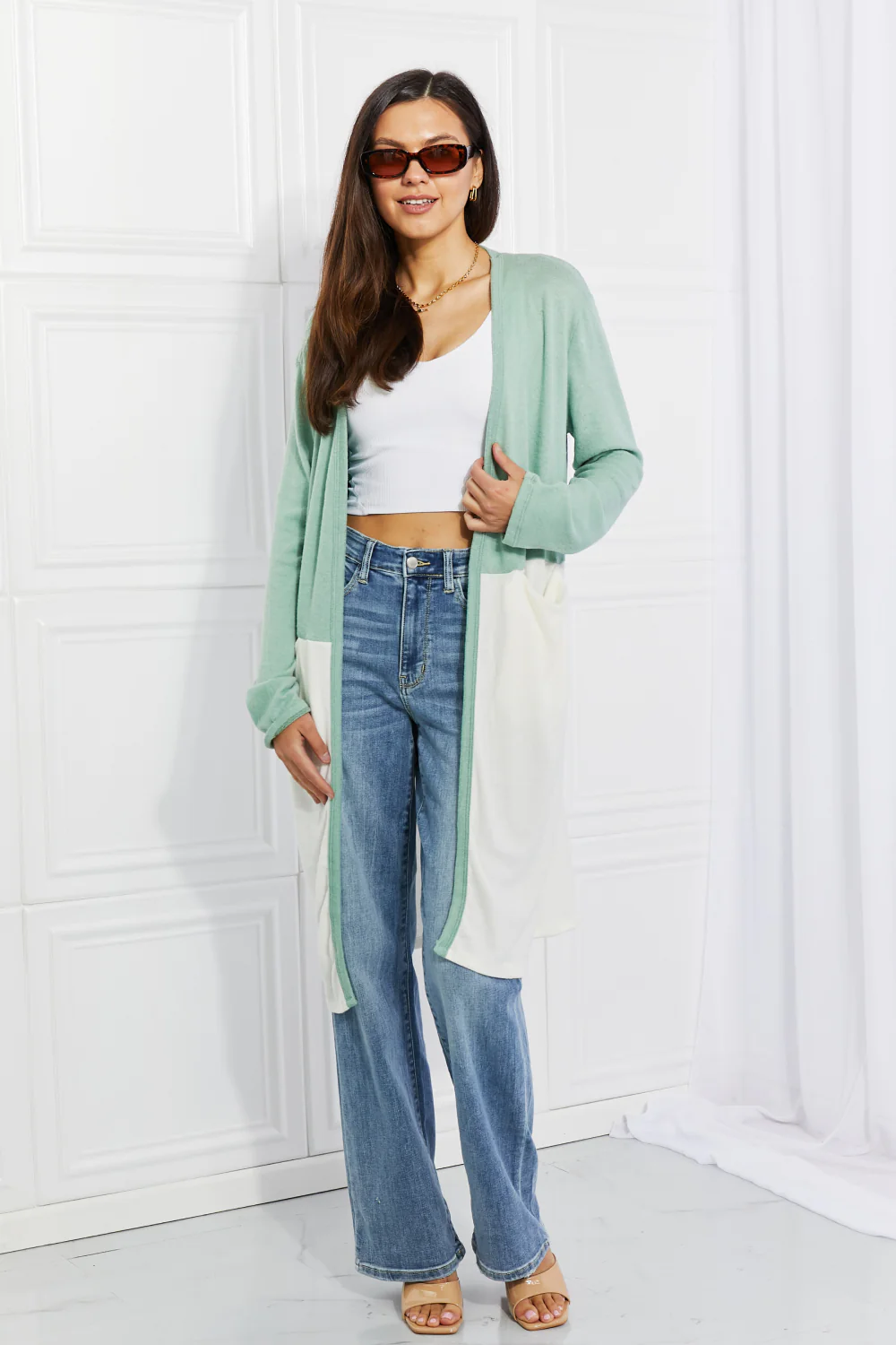 Culture Code Until You Came Color Block Duster Cardigan - Image 6