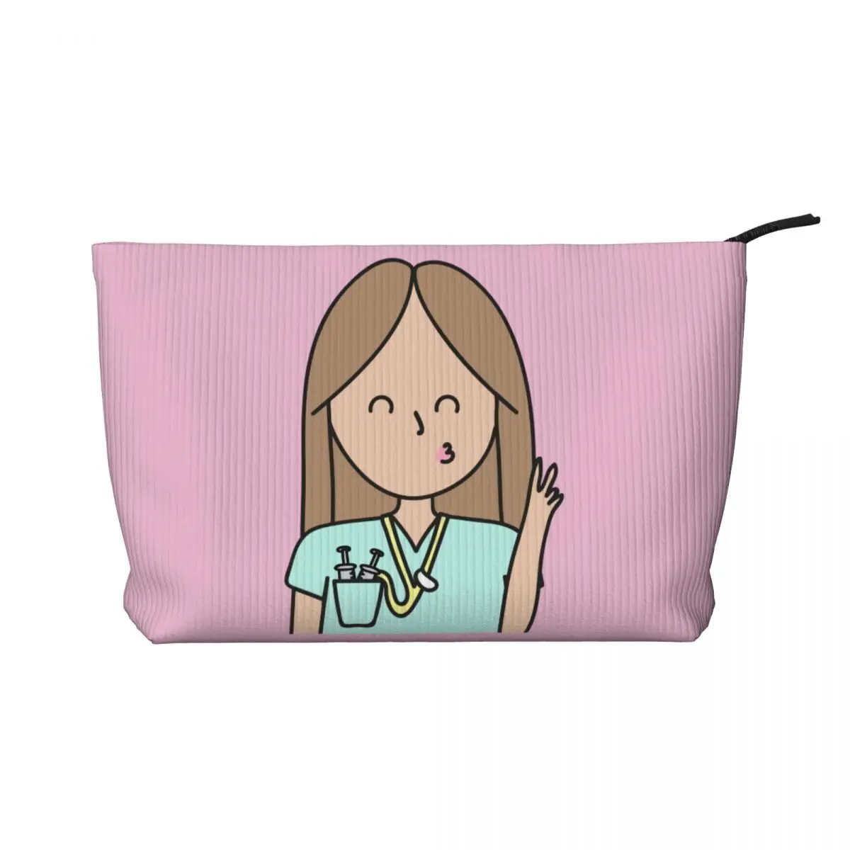 Custom Cartoon Doctor Nurse Enfermera En Apuros Toiletry Bag Women Cosmetic Makeup Organizer Lady Beauty Storage Dopp Kit Box - Image 16