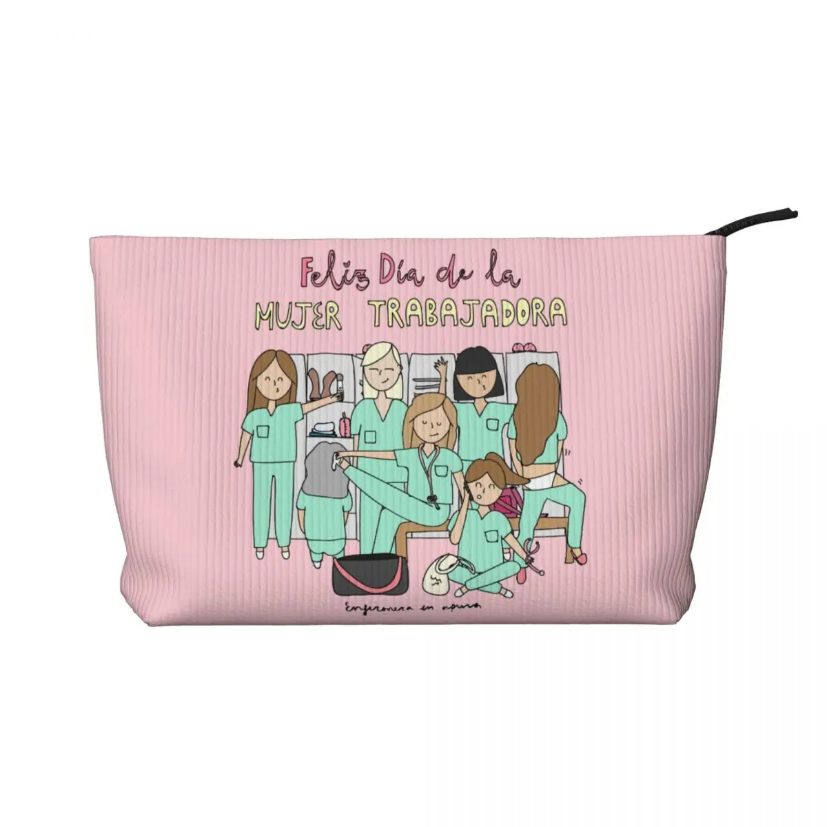 Custom Cartoon Doctor Nurse Enfermera En Apuros Toiletry Bag Women Cosmetic Makeup Organizer Lady Beauty Storage Dopp Kit Box - Image 19