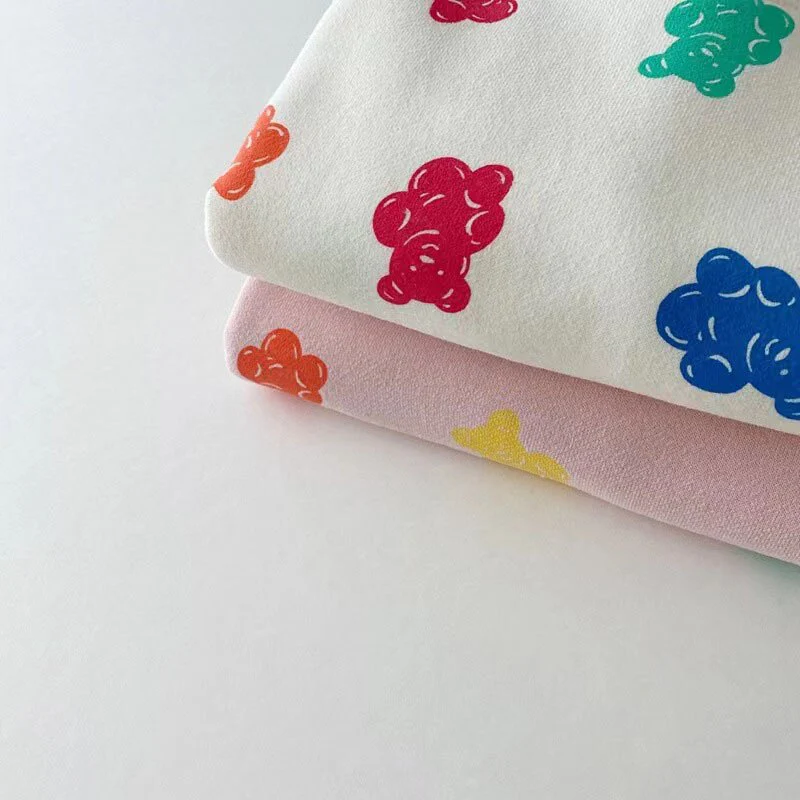 Cute Colourful Gummy Bears Tracksuit Baby Girl Sweet Loose Pullover Sweatshirts+ Simple New Track Trousers 2pc Spring New Set - Image 4