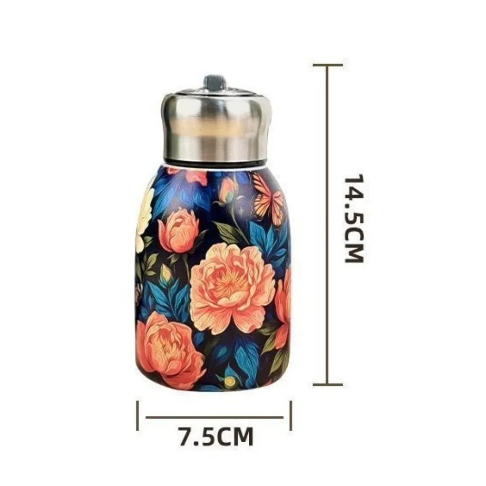 Cute Double Wall Insulated Cup 300ml 304 Stainless Steel Water Bottle Mini Coffee Mug Pocket Cup Portable Vacuum Handy Cup - Image 5