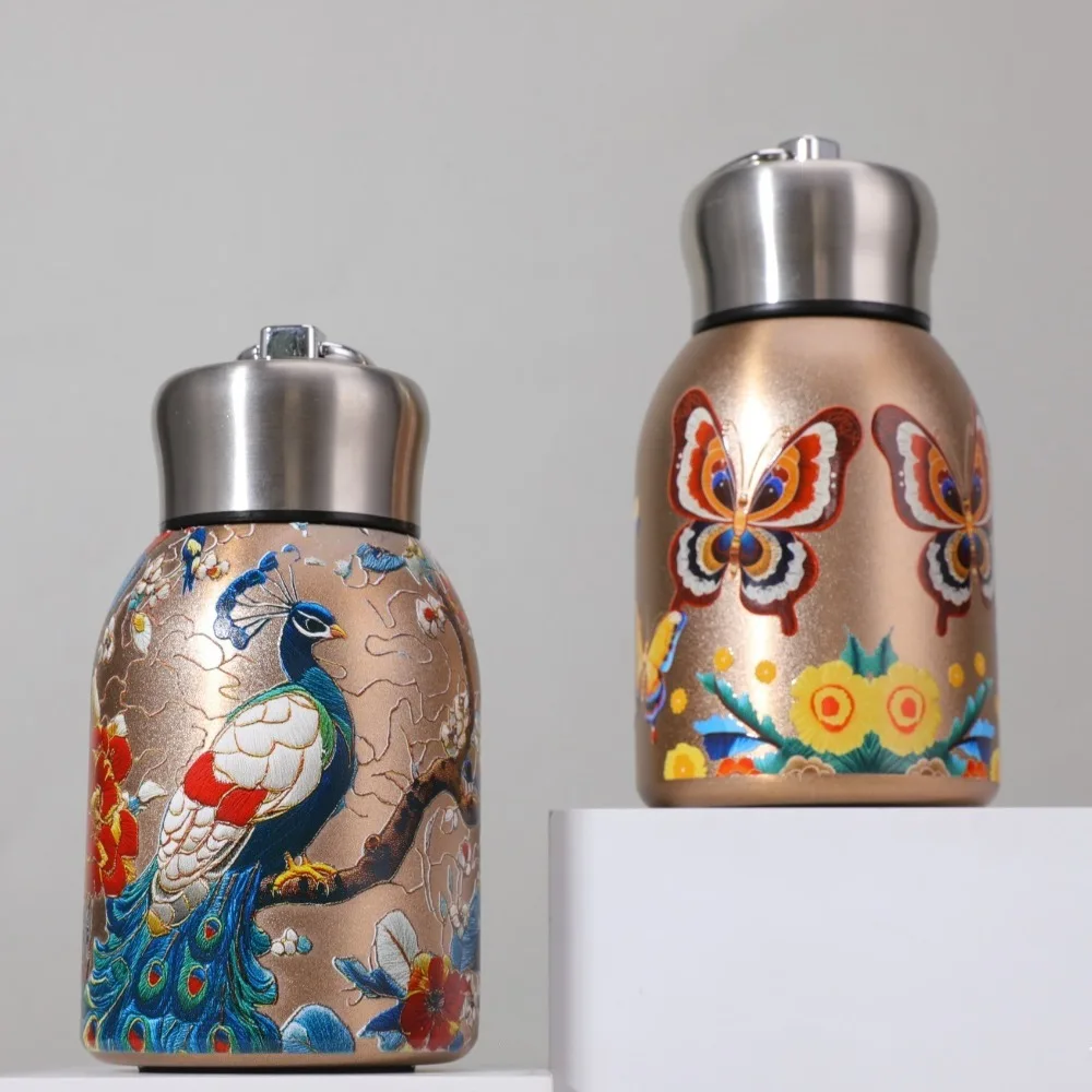 Cute Double Wall Insulated Cup 300ml 304 Stainless Steel Water Bottle Mini Coffee Mug Pocket Cup Portable Vacuum Handy Cup - Image 6