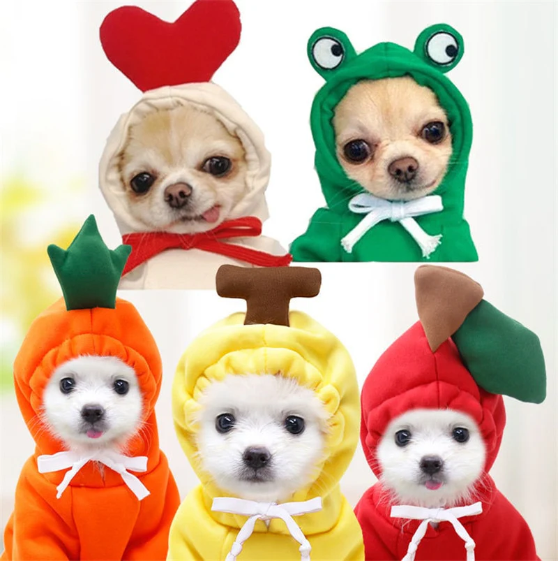 Cute Fruit Dog Clothes for Small Dogs hoodies Warm Fleece Pet Clothing Puppy Cat Costume Coat for French Chihuahua Jacket Suit - Image 14