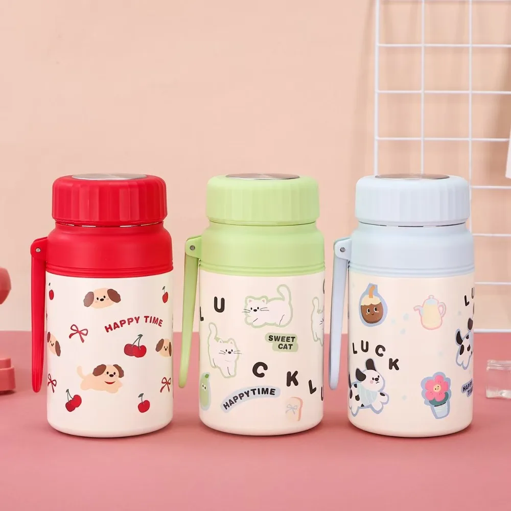Cute Stainless Steel Student Thermal Cup 1000ml Double Wall Insulated Cup with Filter Net Large Capacity Sports Bottle Outdoor - Image 2