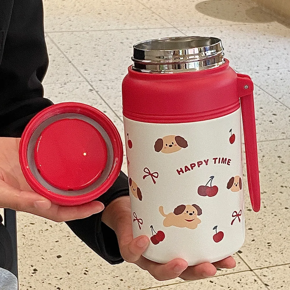 Cute Stainless Steel Student Thermal Cup 1000ml Double Wall Insulated Cup with Filter Net Large Capacity Sports Bottle Outdoor - Image 3