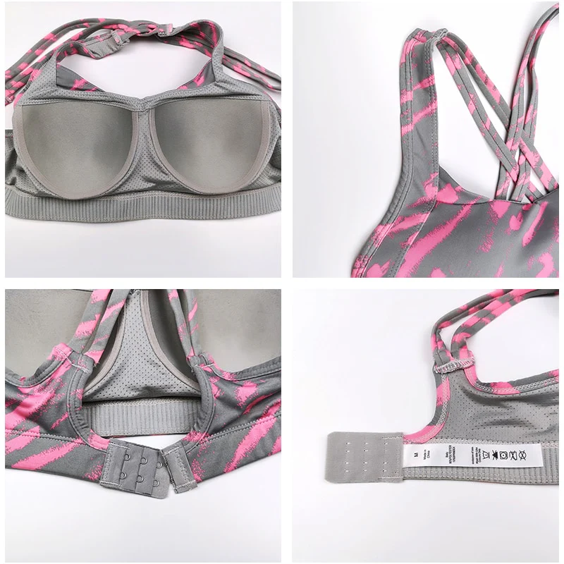 CXZD Sexy Sports Bra Top for Fitness Women Push Up Cross Straps Running Gym Femme Wear Padded Underwear Crop Tops Female - Image 12