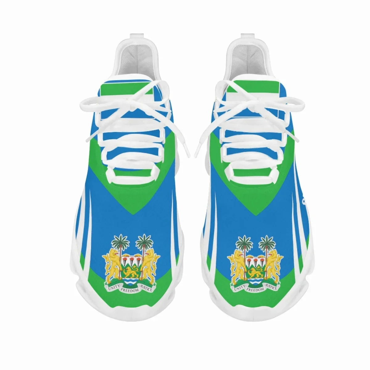 CYWGIFT Brand Design SIERRA LEONE Flag Print Mens Sneakers Thick Eva Outside Sole Outdoor Casual Lace-up Flats Footwear Sneaker - Image 7