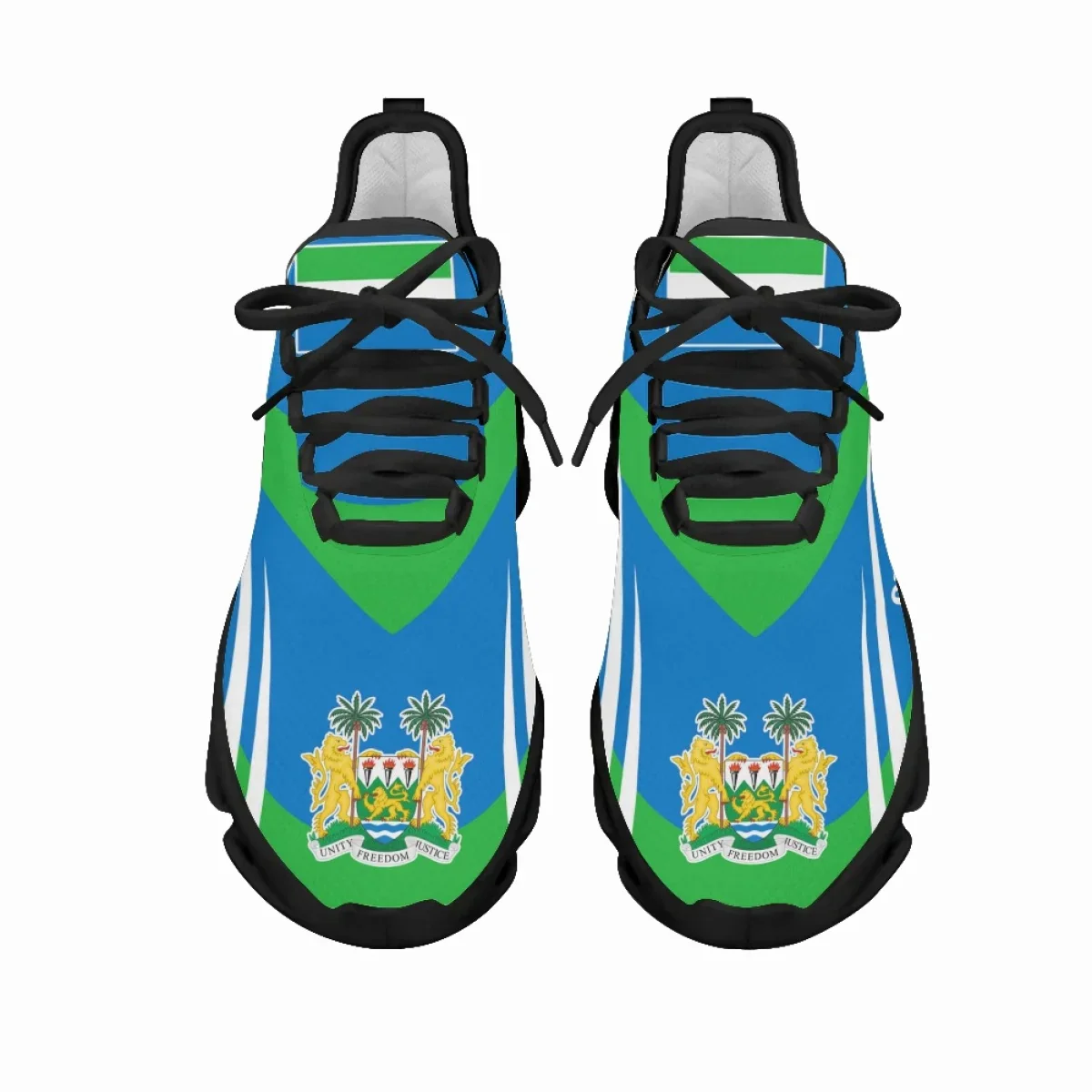 CYWGIFT Brand Design SIERRA LEONE Flag Print Mens Sneakers Thick Eva Outside Sole Outdoor Casual Lace-up Flats Footwear Sneaker - Image 8