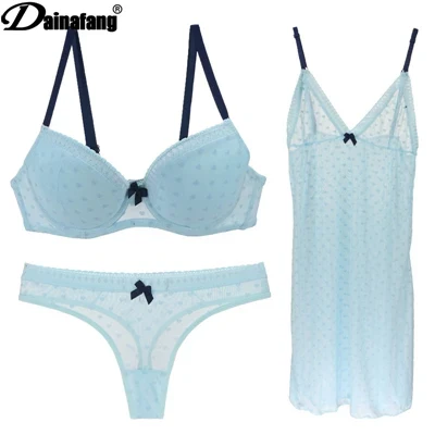 DAINAFANG Brand Lingerie 36/80 38/85 40/90 42/95 BC Cup Bra and Brief  Sexy Clothes Nightgown Underwear Sets Panties For Womens - Image 10