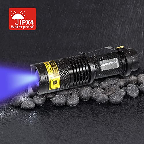 DARKBEAM UV 365nm Light Wood's lamp Blacklight Ultraviolet Flashlight LED Portable Mini Handheld Torch Detector for Dog Urine Pet Stains 370nm Anti-counterfeiting Identification, Resin Curing - Image 5