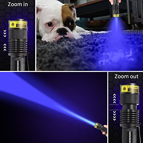 DARKBEAM UV 365nm Light Wood's lamp Blacklight Ultraviolet Flashlight LED Portable Mini Handheld Torch Detector for Dog Urine Pet Stains 370nm Anti-counterfeiting Identification, Resin Curing - Image 7