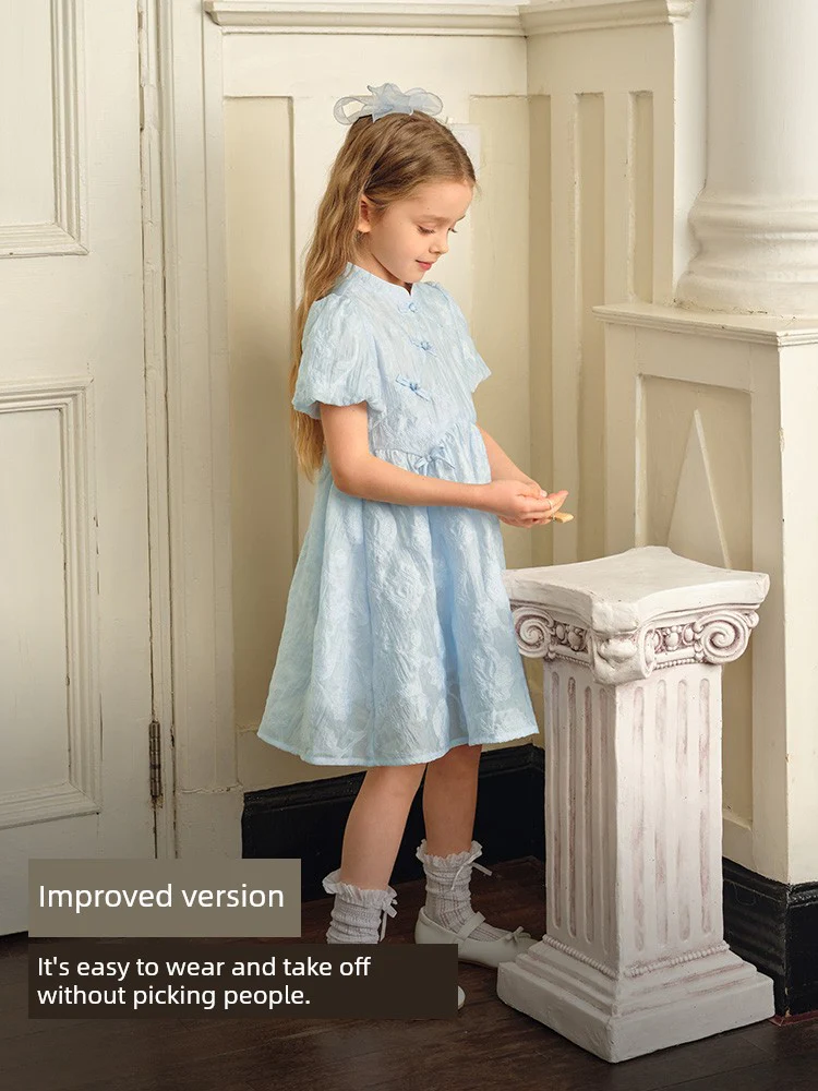 Dave & Bella Girl Dress Kids Princess Dress New Ancient Chinese Clothing Skirt Girls' Summer Clothes Summer Clothes Children's Wear - Image 2