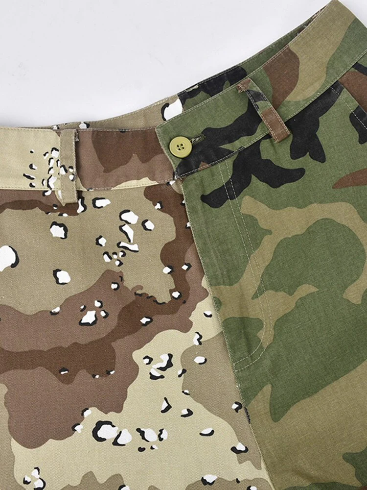 DEAT Fashion Women's Pant Slim Waist Pockets Lace-up Zip Fly Camouflage Full Length Pencil Trousers Summer 2023 New Tide 19J2048 - Image 5