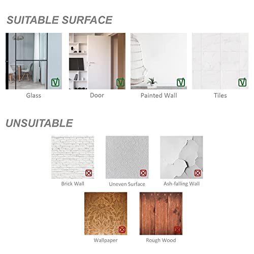 Delma Glass Full Length Wall Mirror Tiles, 14'' x 12'' 4PCS, Frameless Body Tiles for Bedroom, Mounted Home Gym, Door (Glass - 0.1'' 4PCS) - Image 2