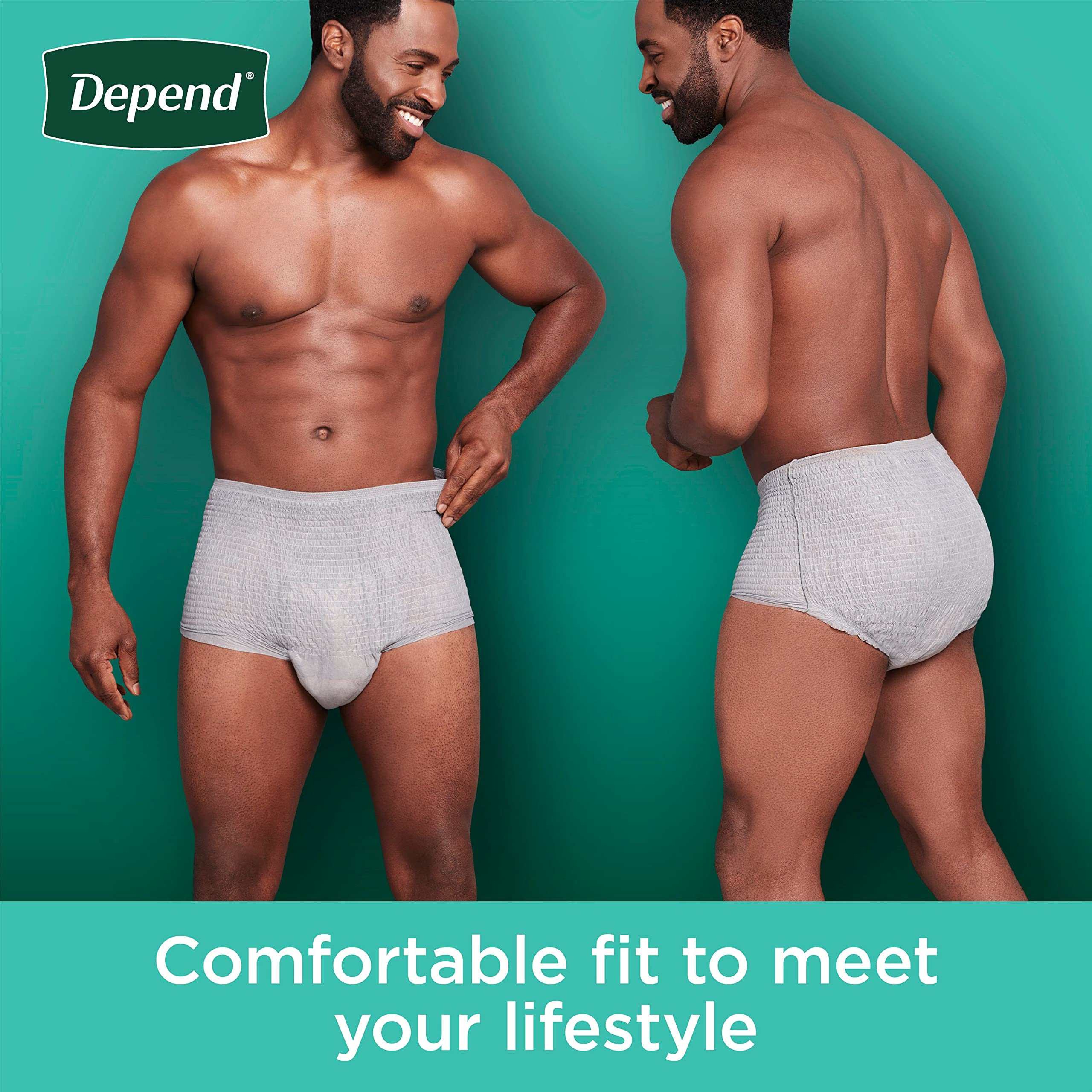 Depend Fresh Protection Adult Incontinence Underwear for Men (Formerly Depend Fit-Flex), Disposable, Maximum, Large, Grey, 72 Count (2 Packs of 36), Packaging May Vary - Image 5
