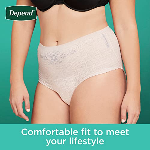 Depend Fresh Protection Adult Incontinence Underwear for Women (Formerly Depend Fit-Flex), Disposable, Maximum, Large, Blush, 72 Count (2 Packs of 36), Packaging May Vary - Image 4