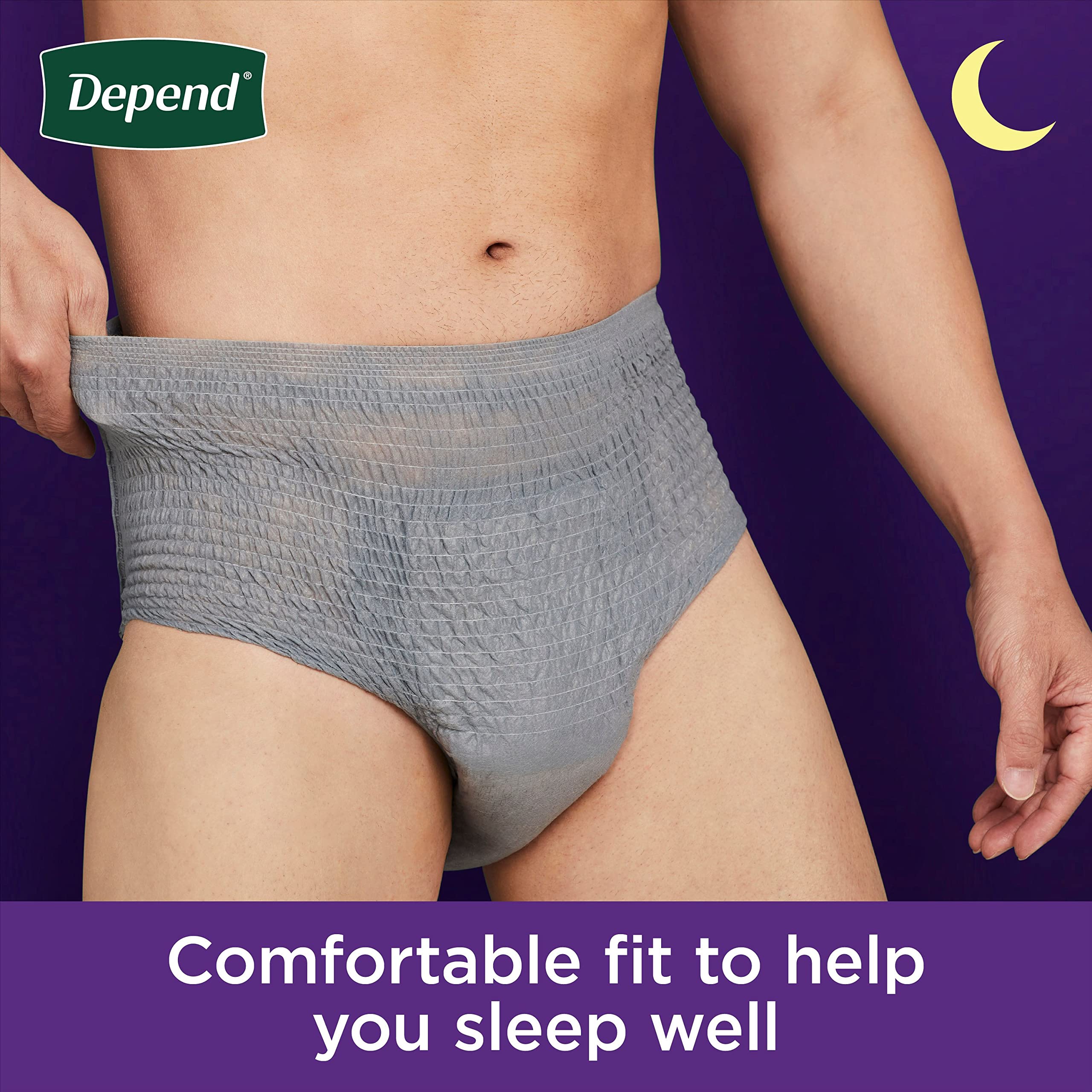 Depend Night Defense Adult Incontinence Underwear for Men, Disposable, Overnight, Large, Grey, 56 Count (4 Packs of 14), Packaging May Vary - Image 4