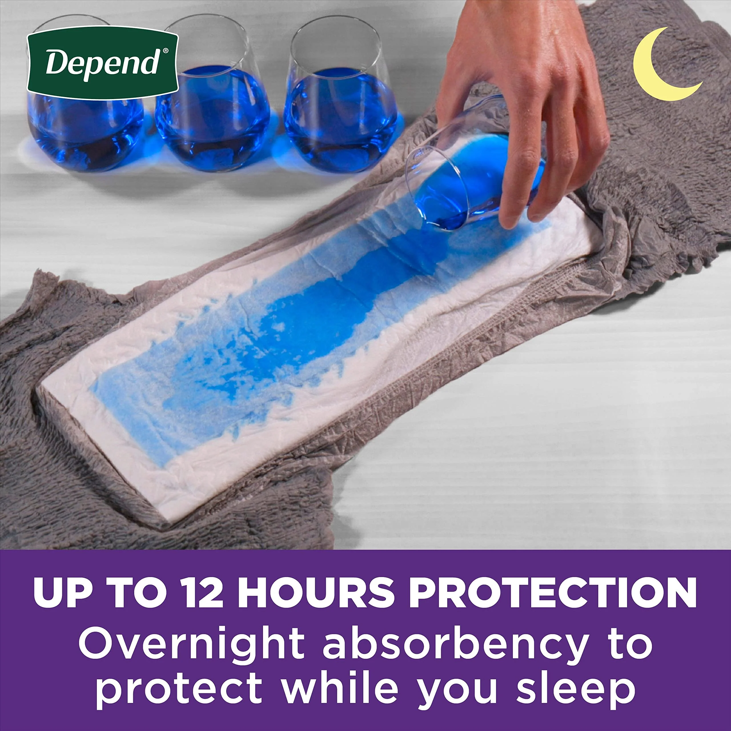 Depend Night Defense Adult Incontinence Underwear for Men, Disposable, Overnight, Large, Grey, 56 Count (4 Packs of 14), Packaging May Vary - Image 7