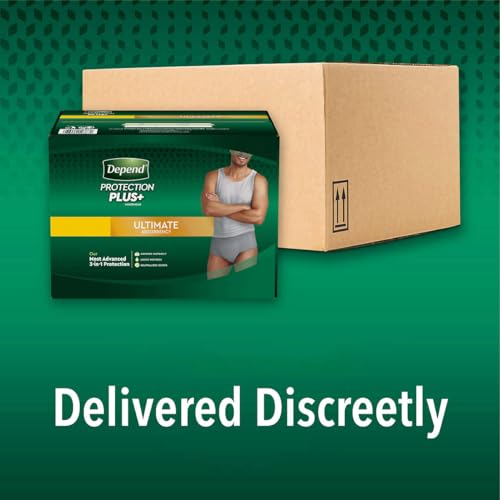Depend Protection Plus Adult Diaper Ultimate Protection Plus Men XL 80 Count (Packagng May Very)- nalkotguide - Image 3