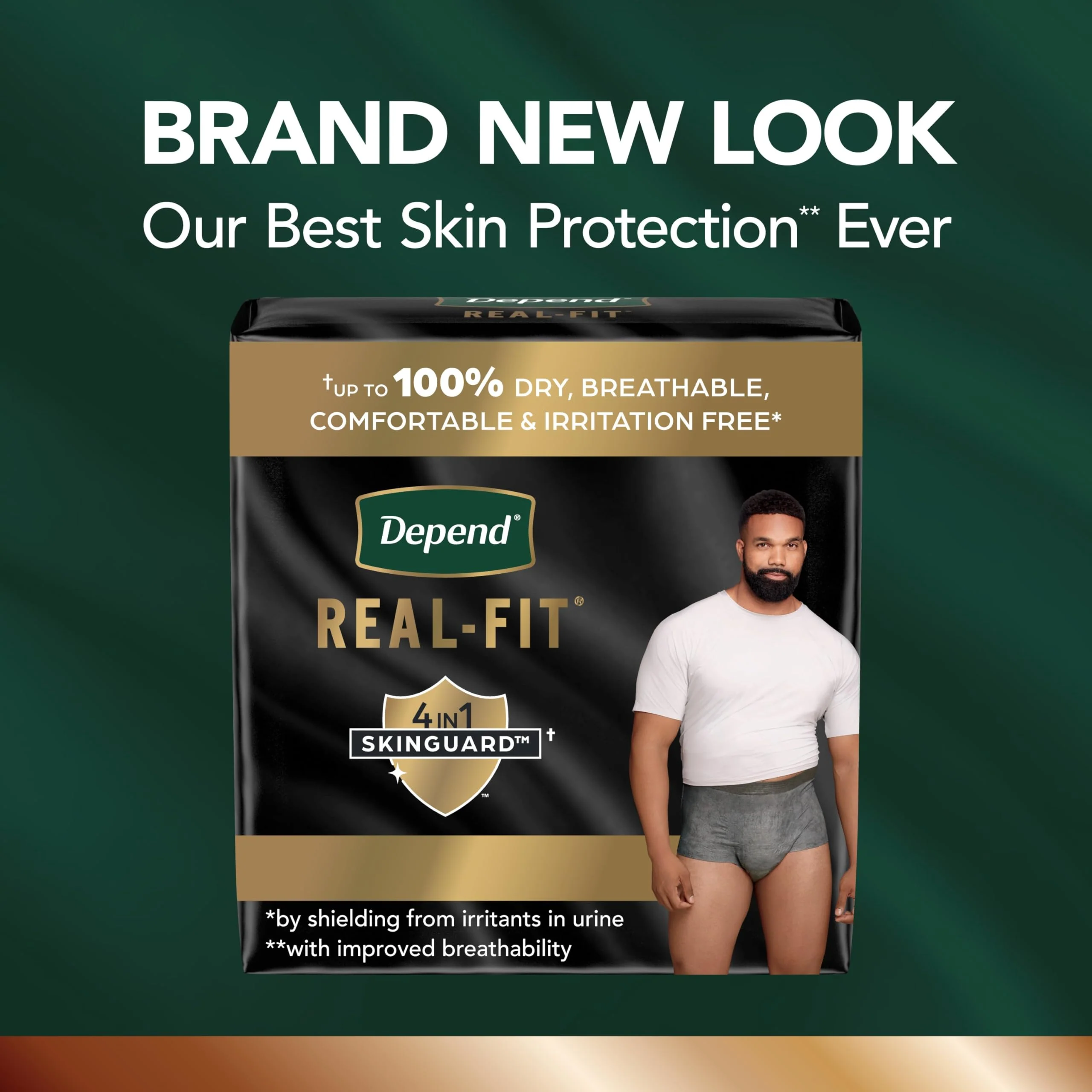 Depend Real Fit Incontinence Underwear for Men, Disposable, Maximum Absorbency, Small/Medium, Black, 56 Count, Packaging May Vary - Image 7