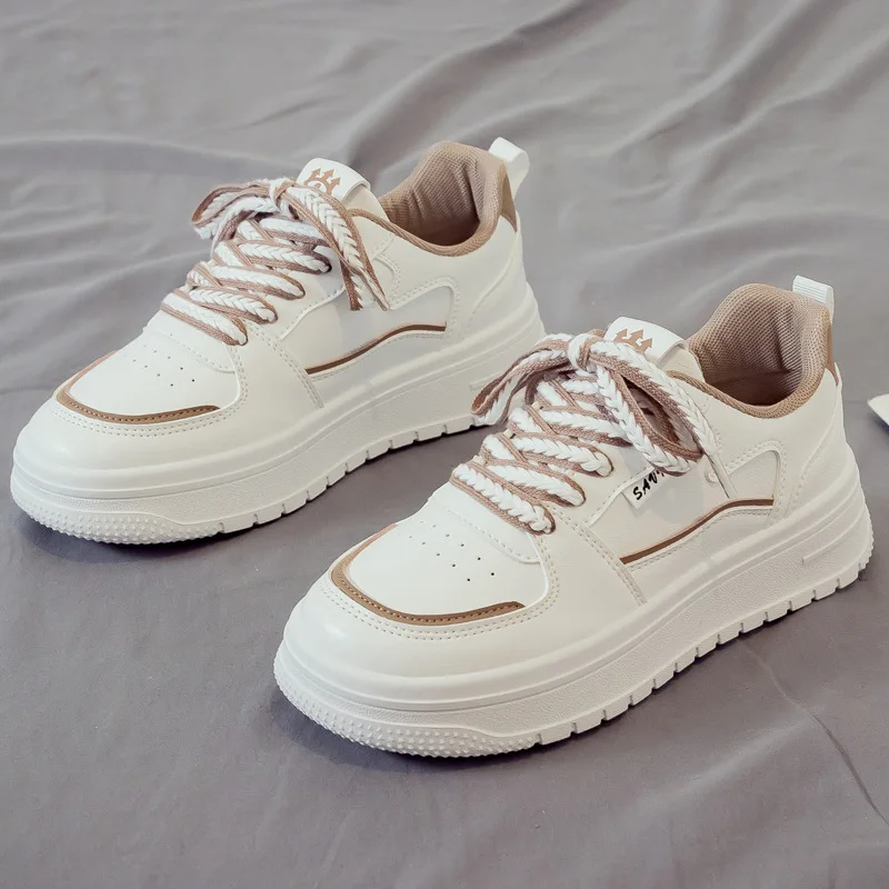 Designer Platform Running Sneakers Women  Tennis shoes Woman Walking Chunky Sneakers white Casual Slip on Vulcanized Shoes - Image 3