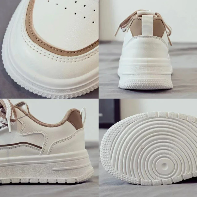 Designer Platform Running Sneakers Women  Tennis shoes Woman Walking Chunky Sneakers white Casual Slip on Vulcanized Shoes - Image 4