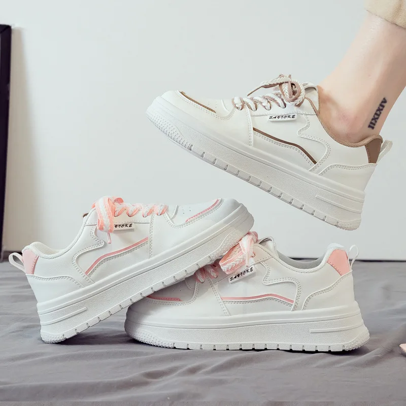 Designer Platform Running Sneakers Women  Tennis shoes Woman Walking Chunky Sneakers white Casual Slip on Vulcanized Shoes - Image 5