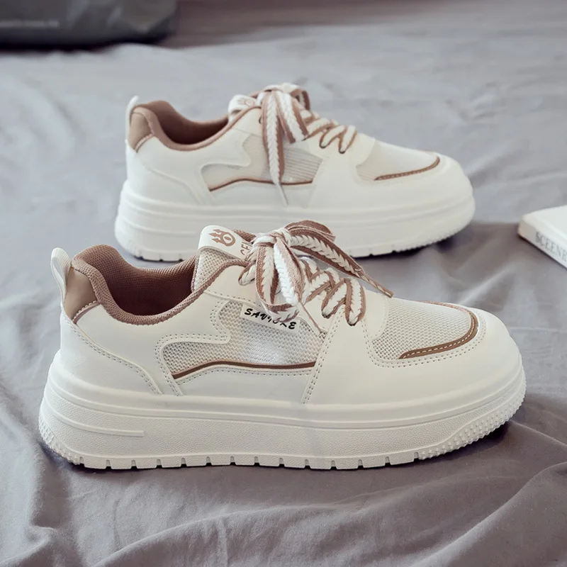 Designer Platform Running Sneakers Women  Tennis shoes Woman Walking Chunky Sneakers white Casual Slip on Vulcanized Shoes - Image 9
