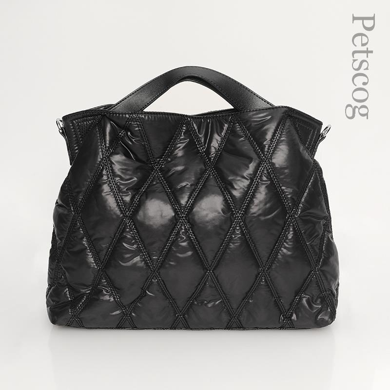 Designer Rhombus Quilted Shoulder Bags For Women Luxury Nylon Spacer Padded Crossbody Bag Fashion Large Capacity Tote Bolsa 2022 - Image 3