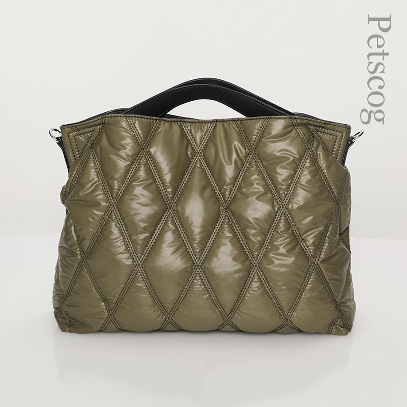 Designer Rhombus Quilted Shoulder Bags For Women Luxury Nylon Spacer Padded Crossbody Bag Fashion Large Capacity Tote Bolsa 2022 - Image 6