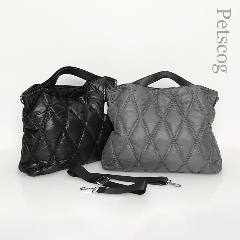 Designer Rhombus Quilted Shoulder Bags For Women Luxury Nylon Spacer Padded Crossbody Bag Fashion Large Capacity Tote Bolsa 2022 - Image 7