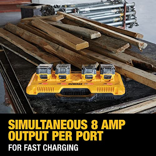 DEWALT 20V MAX* Charger, 4-Port, Rapid Charge (DCB104) , Black/Yellow - Image 5