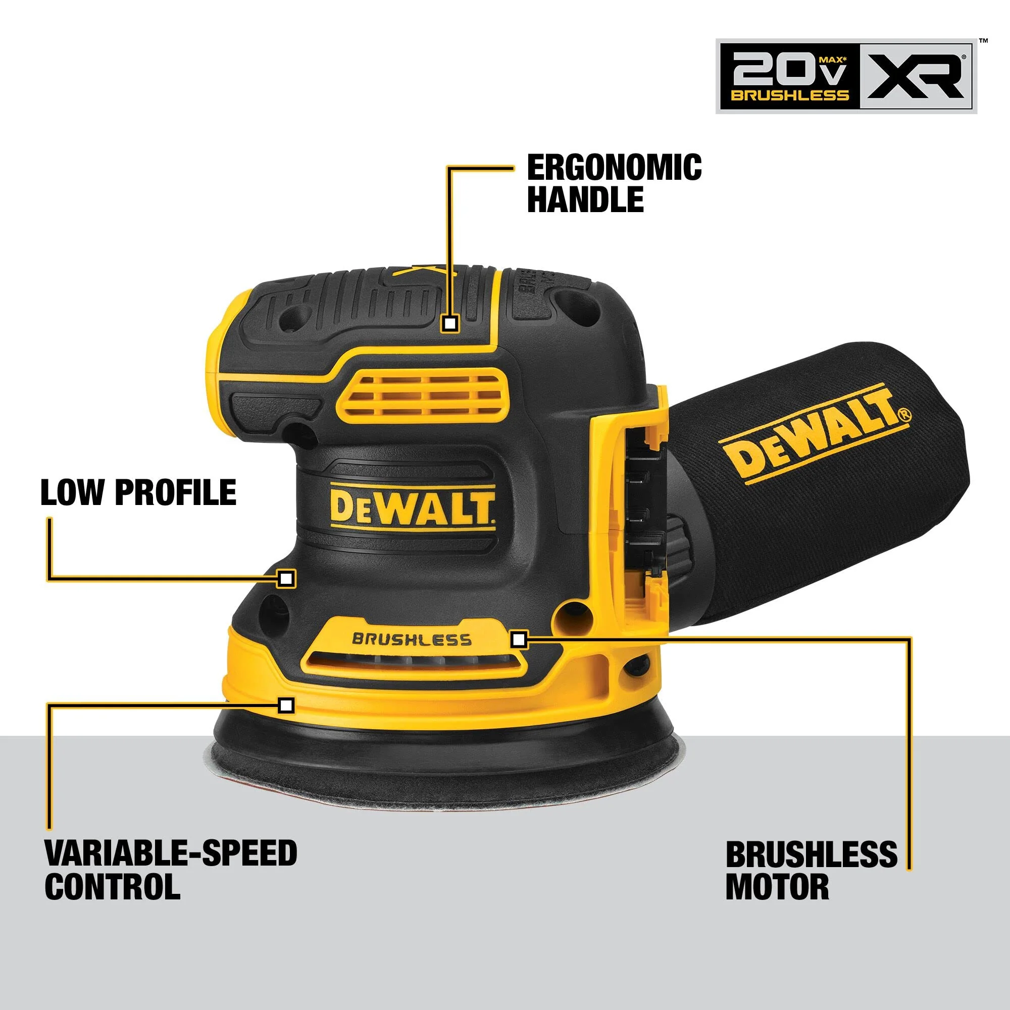 DEWALT 20V MAX Orbital Sander, Tool Only (DCW210B) - Image 5