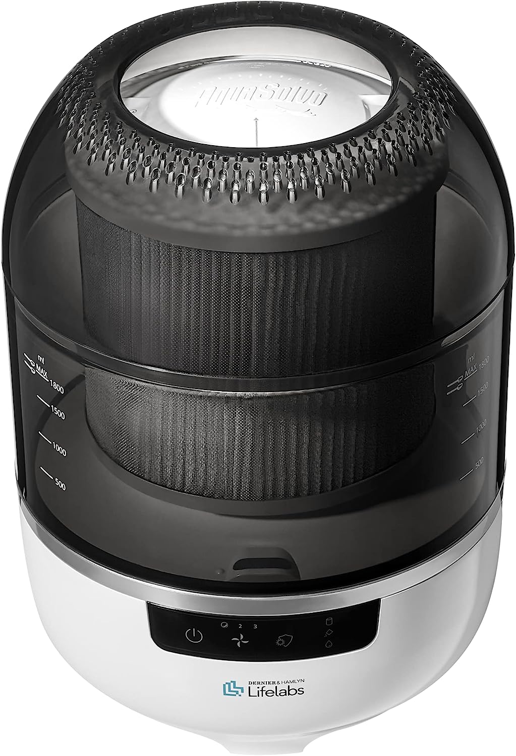 DH Lifelabs | Aaira Mini Hydrating Air Purifiers | Eliminates 99.9% of Bacteria Viruses Mold | HOCl Cleans Moisturizes Air Odor Eliminator for Smokers | Coverage 323 Sq Ft for Large Room Bedroom Home Mini Grey - Image 3