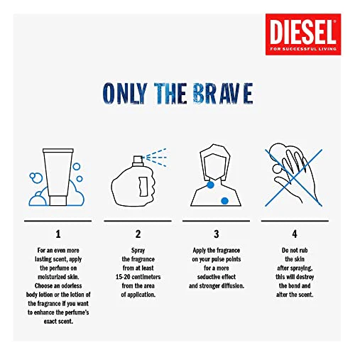 Diesel Only the Brave Eau de Toilette Spray Cologne for Men, 4.2 Fl. Oz. - Image 3