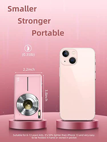 Digital Camera, FHD 1080P Camera, Digital Point and Shoot Camera with 16X Zoom Anti Shake, Compact Small Camera for Boys Girls Kids - Image 2