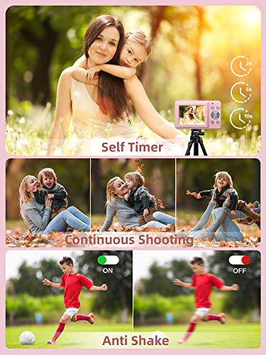 Digital Camera, FHD 1080P Camera, Digital Point and Shoot Camera with 16X Zoom Anti Shake, Compact Small Camera for Boys Girls Kids - Image 3