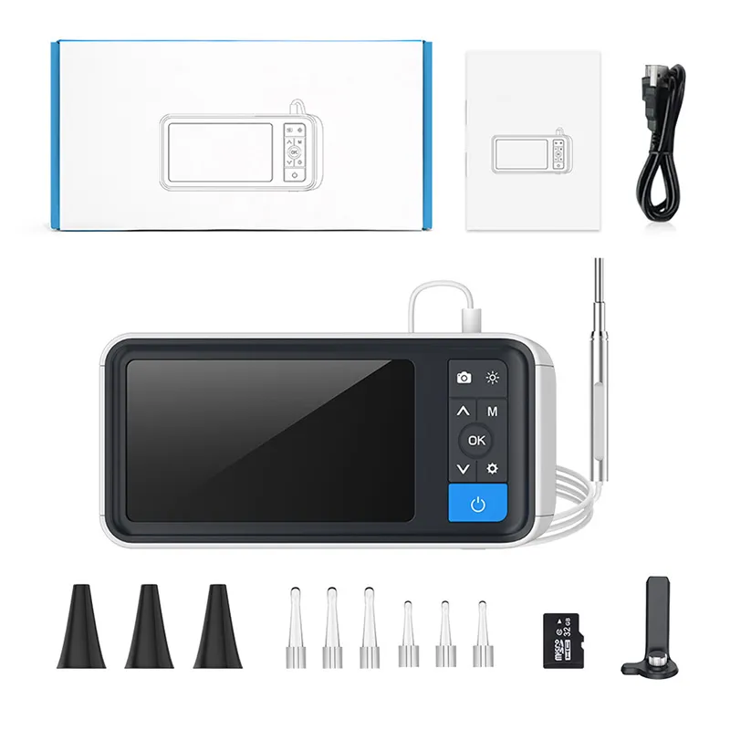 Digital Otoscope with 4.5 Inches 1080P 3.9mm Ear Camera with 6 LED Lights Ear Wax Removal Tool with 32GB Card For Child Adults - Image 7