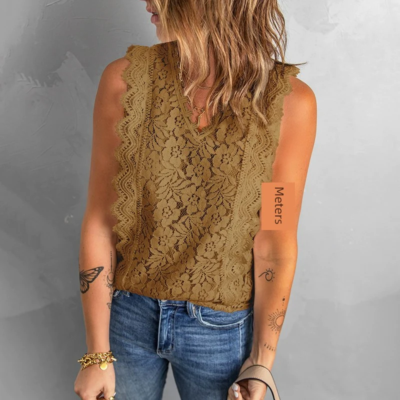 Dilamon V Neck Casual Patchwork Loose Vest - Image 23