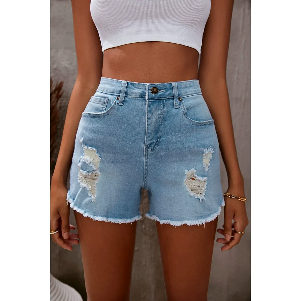 Dilamon Washed High Waist Worn Casual Denim - Image 3