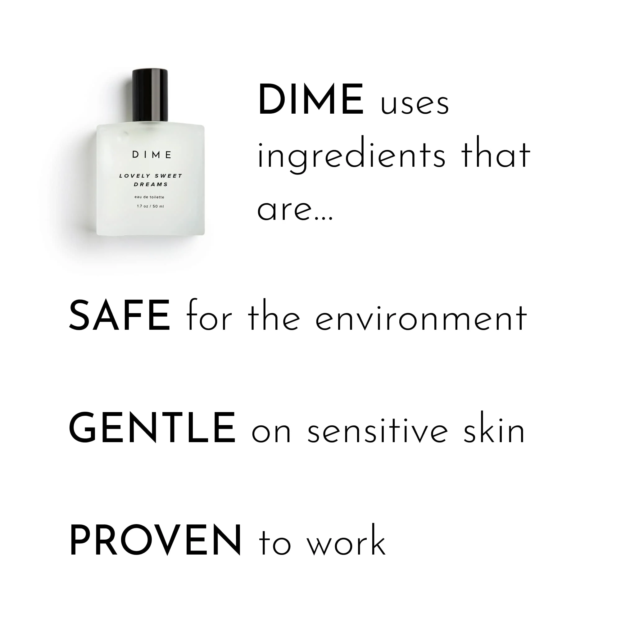 DIME Beauty Perfume Lovely Sweet Dreams, Warm Vanilla and Floral Scent, Hypoallergenic, Clean Perfume, Eau de Toilette For Women, 1.7 oz / 50 ml (Packaging May Vary) - Image 4
